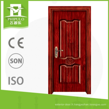 Chine fait la conception de couleur à la maison Facile d&#39;installer la porte en bois intérieure en acier for sale